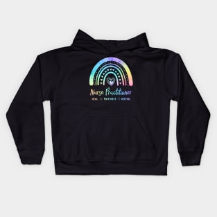 Nurse Practitioner NP Watercolor Rainbow Nursing Kids Hoodie